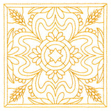 Autumn Kaleidoscope Quilting Square 4 (Double Run)