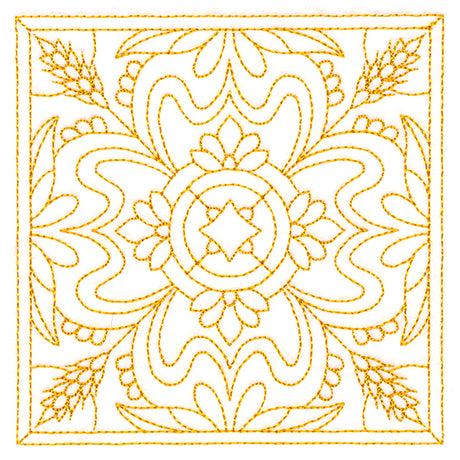 Autumn Kaleidoscope Quilting Square 4 (Double Run)