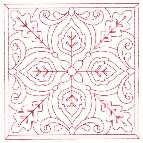 Autumn Kaleidoscope Quilting Square 5 (Double Run)