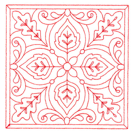 Autumn Kaleidoscope Quilting Square 5 (Double Run)