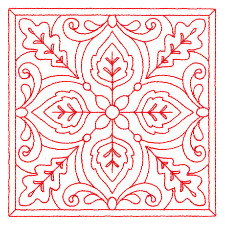 Autumn Kaleidoscope Quilting Square 5 (Double Run)