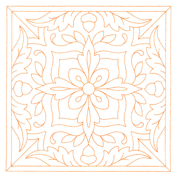 Autumn Kaleidoscope Quilting Square 6 (Double Run)