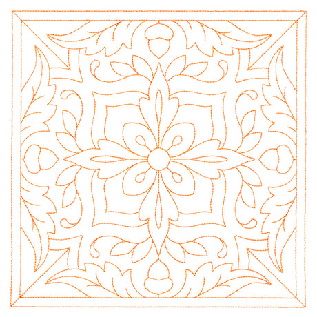 Autumn Kaleidoscope Quilting Square 6 (Double Run)