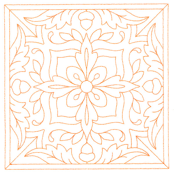 Autumn Kaleidoscope Quilting Square 6 (Double Run)
