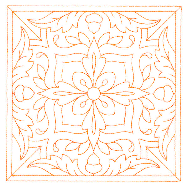 Autumn Kaleidoscope Quilting Square 6 (Double Run)