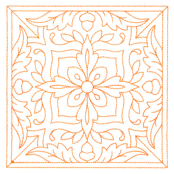 Autumn Kaleidoscope Quilting Square 6 (Double Run)