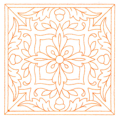 Autumn Kaleidoscope Quilting Square 6 (Double Run)