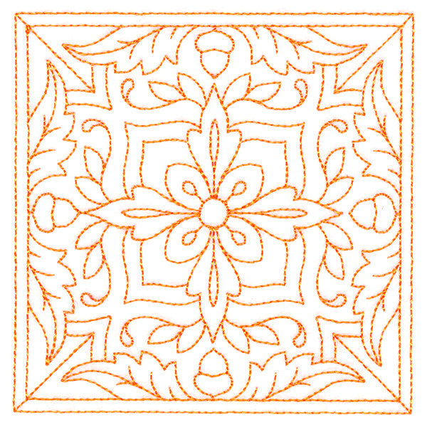 Autumn Kaleidoscope Quilting Square 6 (Double Run)