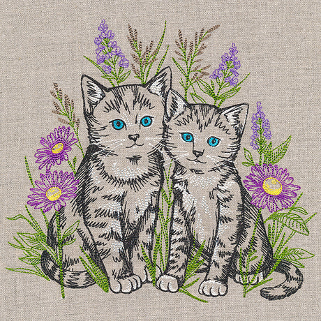 Precious Kitties and Blooms