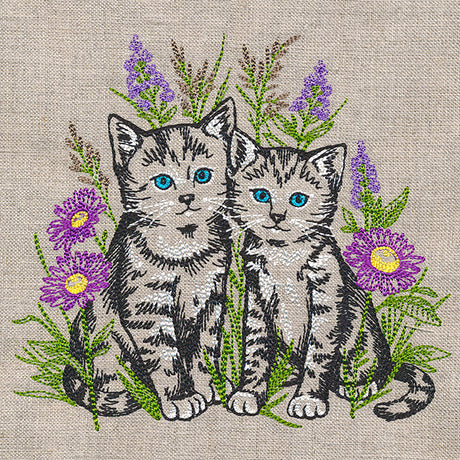 Precious Kitties and Blooms
