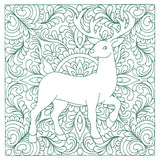 Christmas Charms Quilting Square - Reindeer (Double Run)