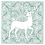 Christmas Charms Quilting Square - Reindeer (Double Run)