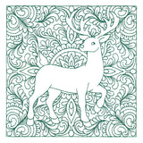 Christmas Charms Quilting Square - Reindeer (Double Run)