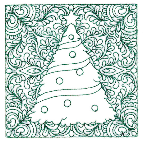 Christmas Charms Quilting Square - Tree (Double Run)
