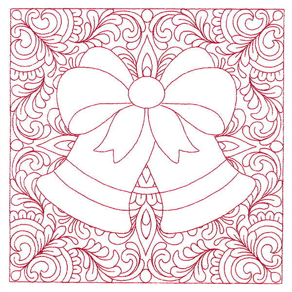 Christmas Charms Quilting Square - Bells (Double Run)