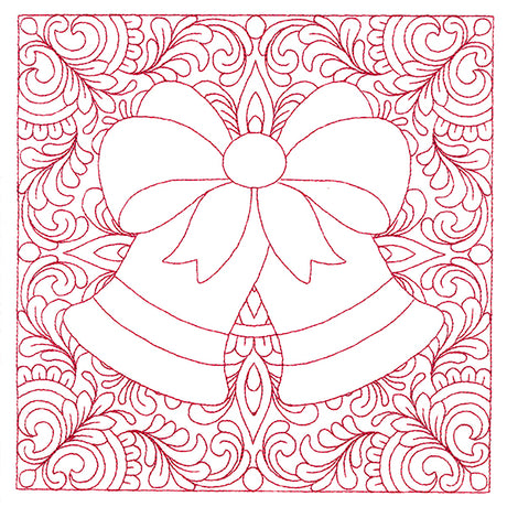 Christmas Charms Quilting Square - Bells (Double Run)