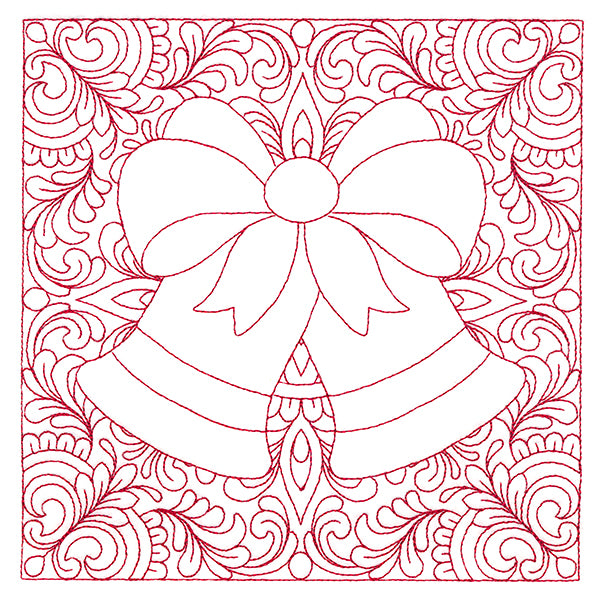 Christmas Charms Quilting Square - Bells (Double Run)