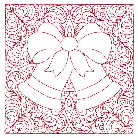 Christmas Charms Quilting Square - Bells (Double Run)