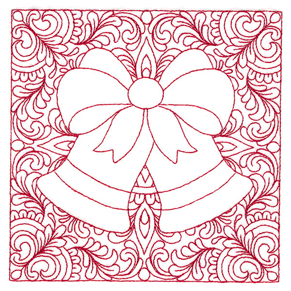 Christmas Charms Quilting Square - Bells (Double Run)