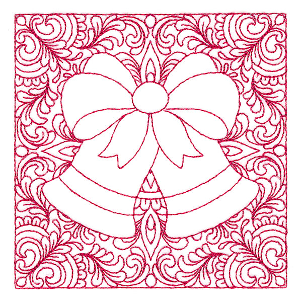 Christmas Charms Quilting Square - Bells (Double Run)