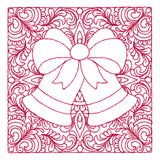 Christmas Charms Quilting Square - Bells (Double Run)