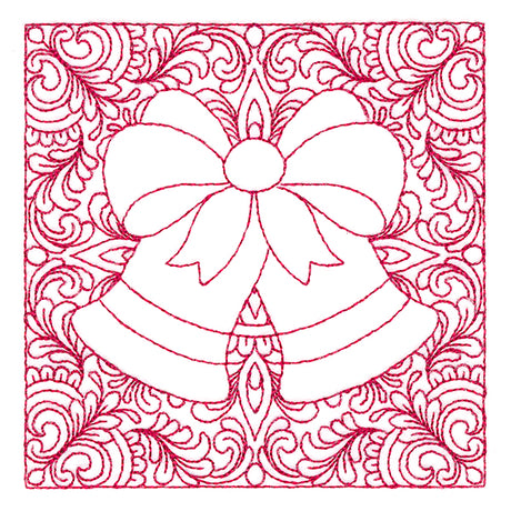 Christmas Charms Quilting Square - Bells (Double Run)