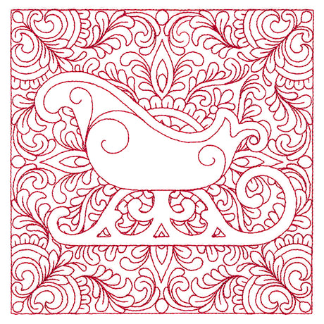 Christmas Charms Quilting Square - Sleigh (Double Run)