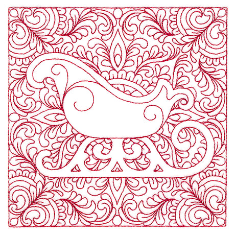 Christmas Charms Quilting Square - Sleigh (Double Run)