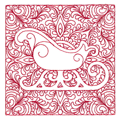 Christmas Charms Quilting Square - Sleigh (Double Run)