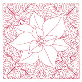 Christmas Charms Quilting Square - Poinsettia (Double Run)