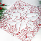Christmas Charms Quilting Square - Poinsettia (Double Run)