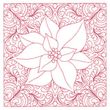 Christmas Charms Quilting Square - Poinsettia (Double Run)