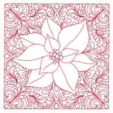 Christmas Charms Quilting Square - Poinsettia (Double Run)