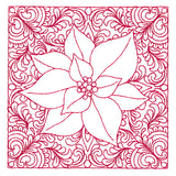 Christmas Charms Quilting Square - Poinsettia (Double Run)