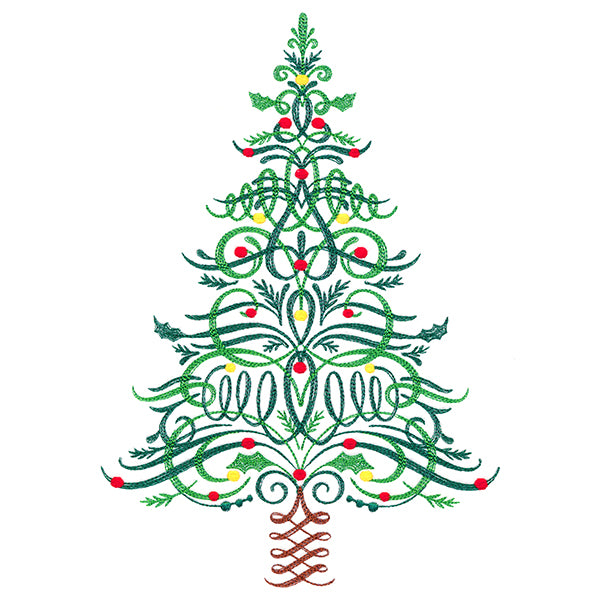 Calligraphic Christmas Tree