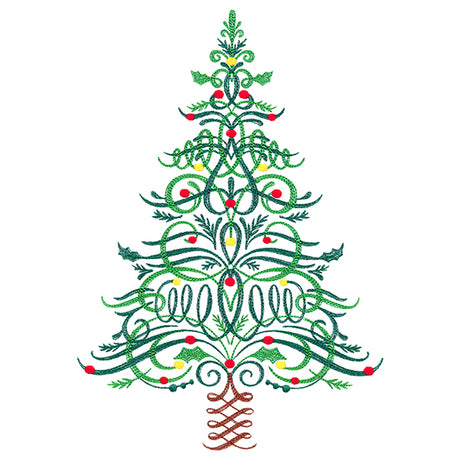 Calligraphic Christmas Tree