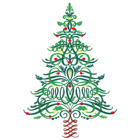 Calligraphic Christmas Tree