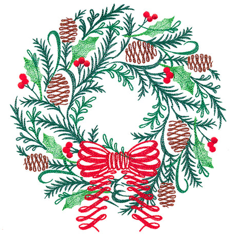 Calligraphic Christmas Wreath