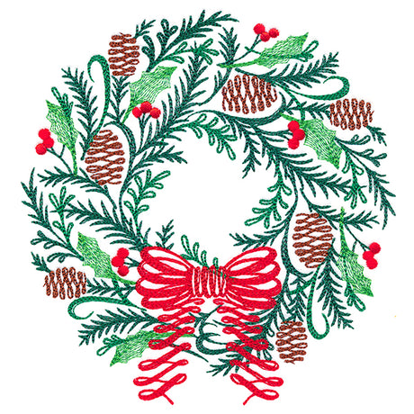 Calligraphic Christmas Wreath