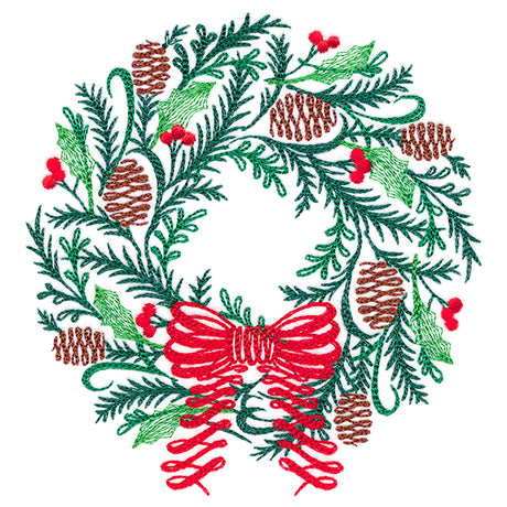 Calligraphic Christmas Wreath