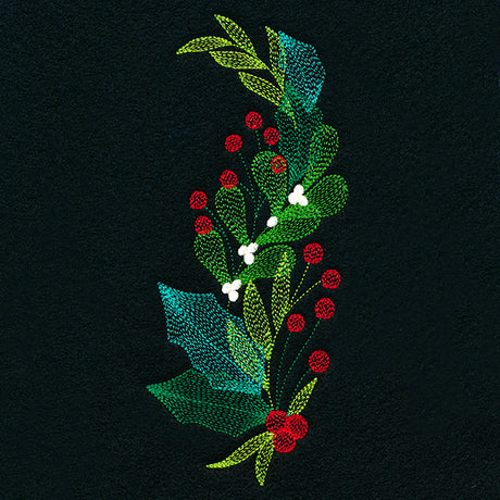 Festive Holly and Berries Spray