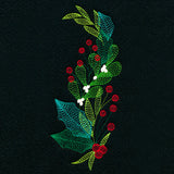 Festive Holly and Berries Spray