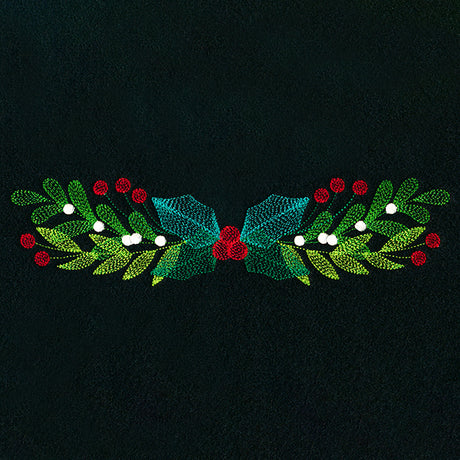 Festive Holly and Berries Border