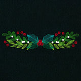 Festive Holly and Berries Border