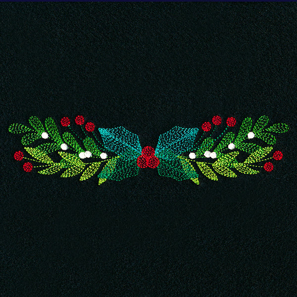 Festive Holly and Berries Border