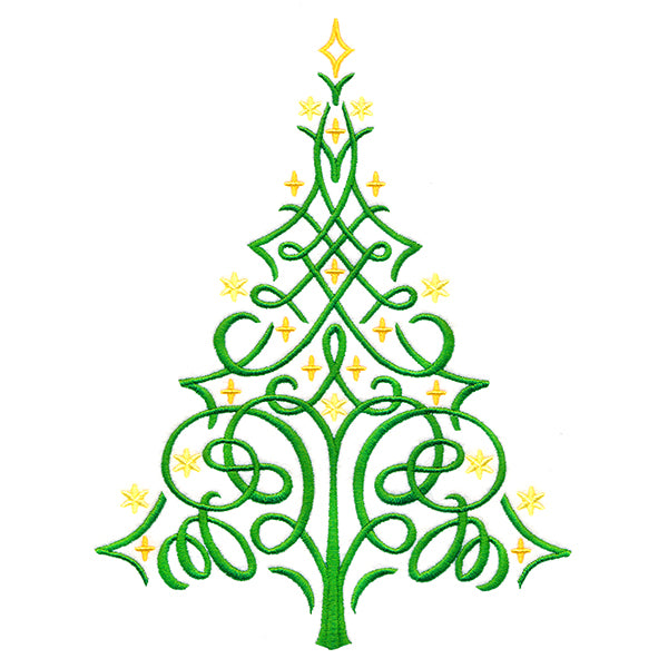 Modern Swirls Christmas Tree