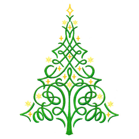 Modern Swirls Christmas Tree