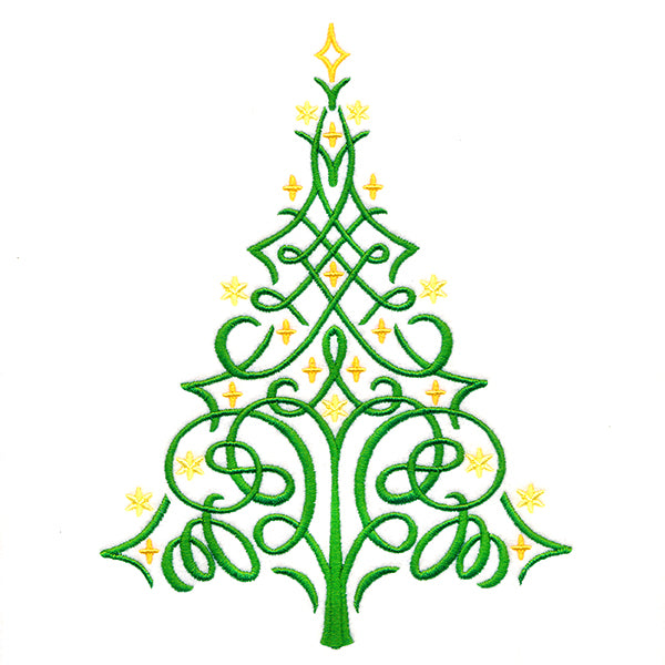 Modern Swirls Christmas Tree