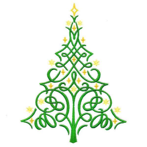 Modern Swirls Christmas Tree