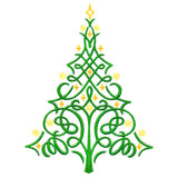 Modern Swirls Christmas Tree